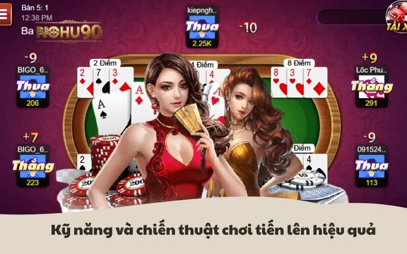 Hình ảnh kỹ năng và chiến thuật chơi tiến lên hiệu quả