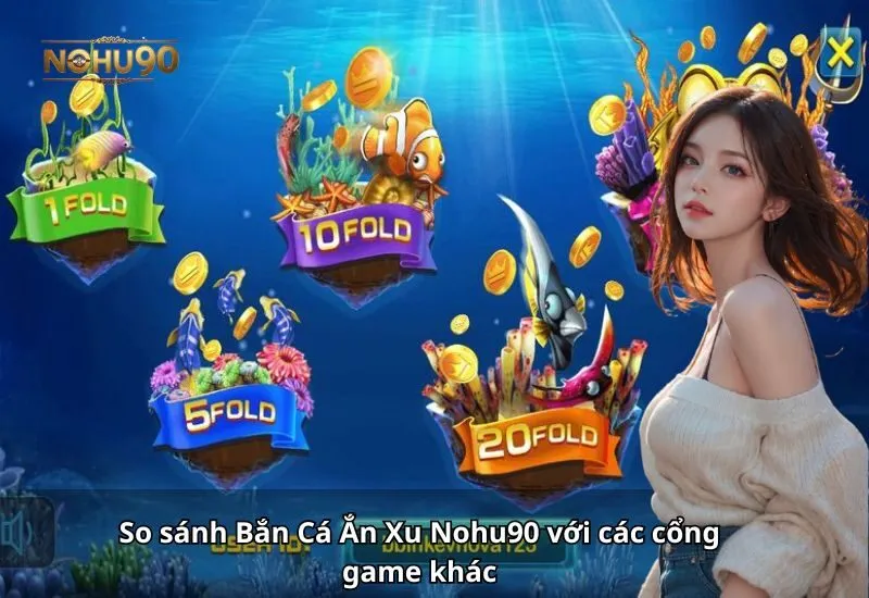 So sánh Bắn Cá Ăn Xu Nohu90 với các cổng game khác